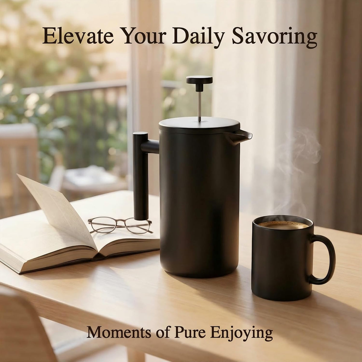YJX 34oz Black Coffee Maker