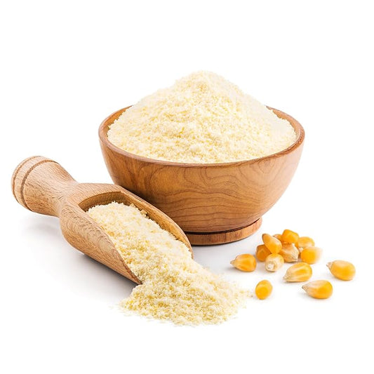 NY SPICE SHOP Corn Flour - Corn Meal Yellow - Ground Cornmeal - Makki ka Atta for Cooking Baking Cornbread, Muffins,
