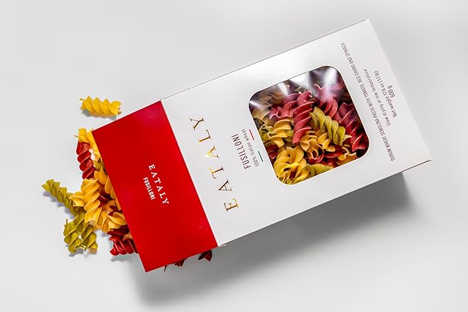 Eataly Italian Tricolore Fusilloni Pasta Noodles - 500g (17 oz.) Box -Authentic Durum Semolina Wheat - Made in Italy- Dried Pasta for Gourmet Dining, 1 Pack