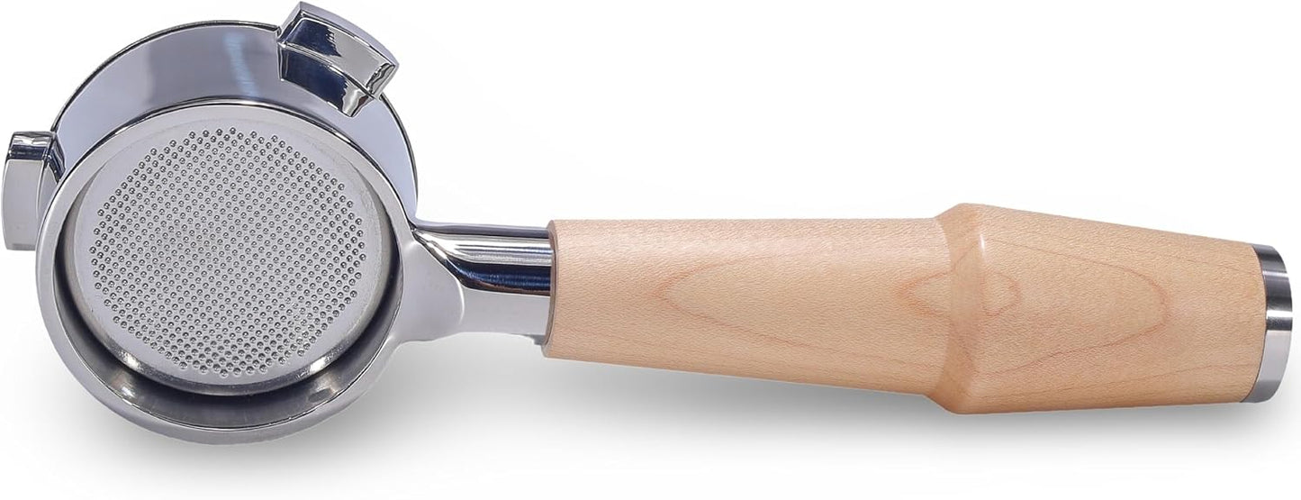 Bottomless Portafilter 54mm Breville Compatible Maple Handle