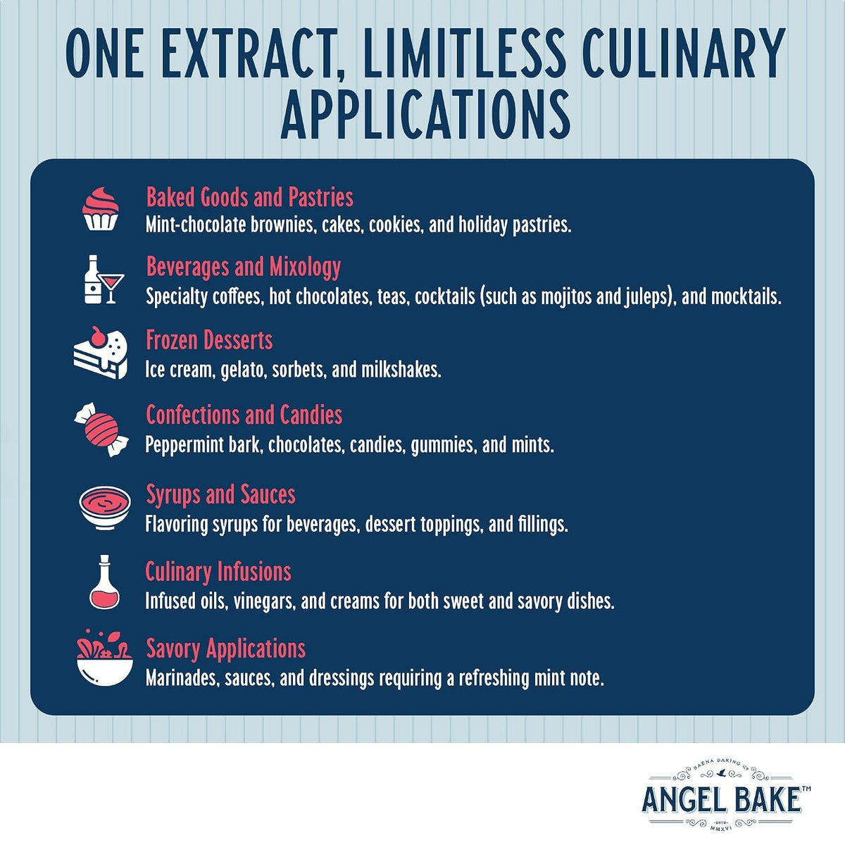 Angel Bake Pure Valencia Orange Extract, 5X Distilled, 1 Gallon | Bulk food safe culinary flavoring for baking, beverages, coffee, tea and confectionery; kosher, vegan, gluten free