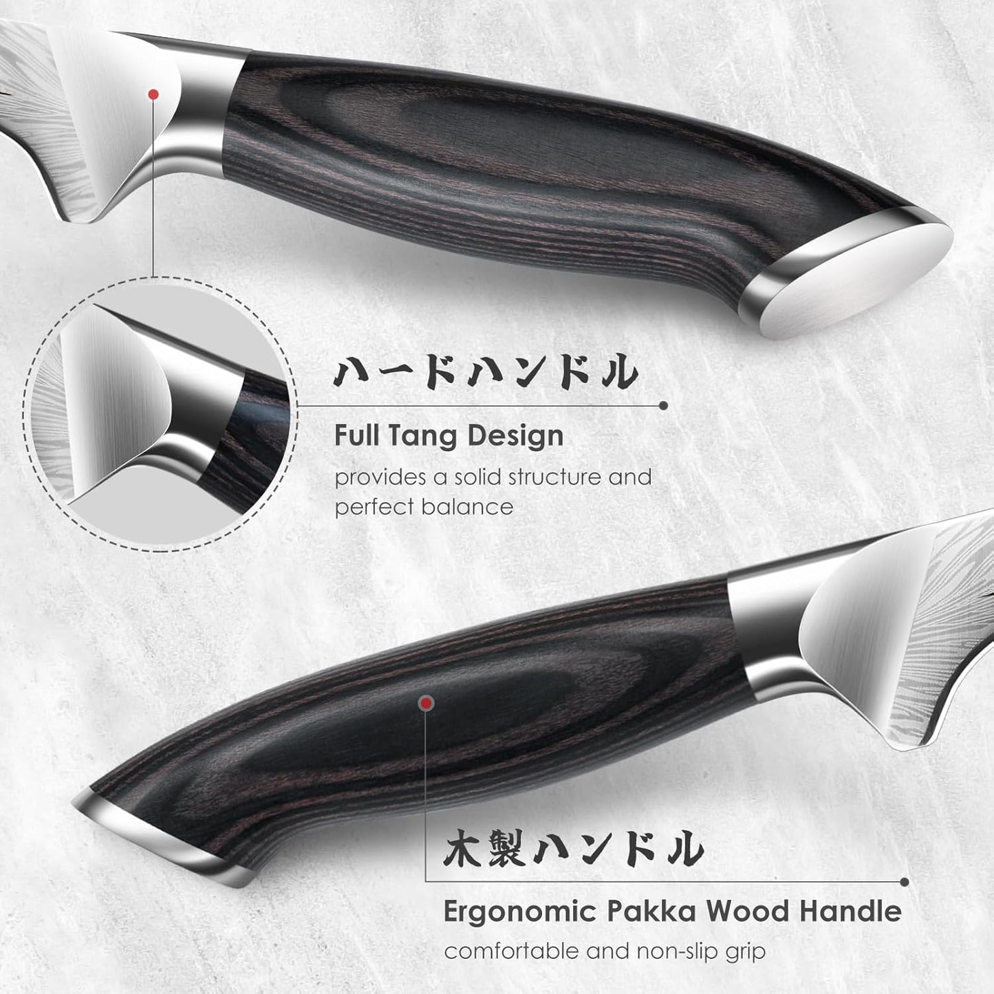 SHAN ZU Fillet Knife 7 Inch, Powder Steel Boning Knife High Carbon Japanese Filleting Knives, Ultra Sharp Deboning Knives for Meat Cutting, Fish Knive's with Ergonomic Pakkawood Handle
