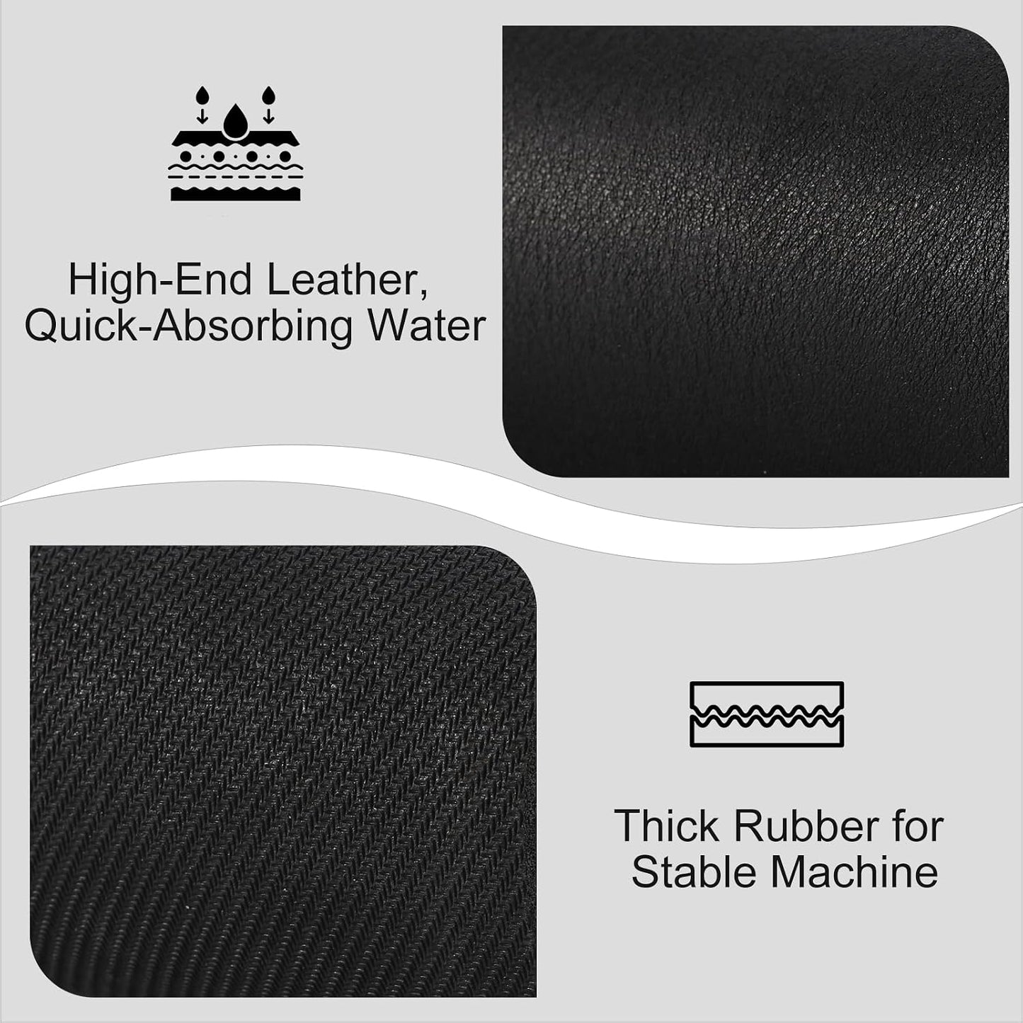 Espresso Coffee Mat for Ninja Luxe Cafe Accessories Breville Espresso Machine Accessories, 12x19 Inch Coffee Bar Mat for Countertop for Ninja Coffee Maker, Black
