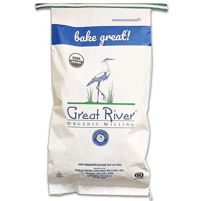 Great River Milling 00 Organic Pizza Flour | Ultra-Fine Neapolitan Style Flour for Pizza Dough, Bread & Pasta | USDA Organic, Non-GMO, Kosher & Unbleached | Smooth Texture & Perfect Stretch | 25 Lb