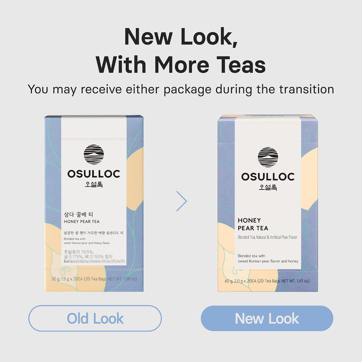 OSULLOC Honey Pear Tea (Sweet Pear & Honey Flavor)
