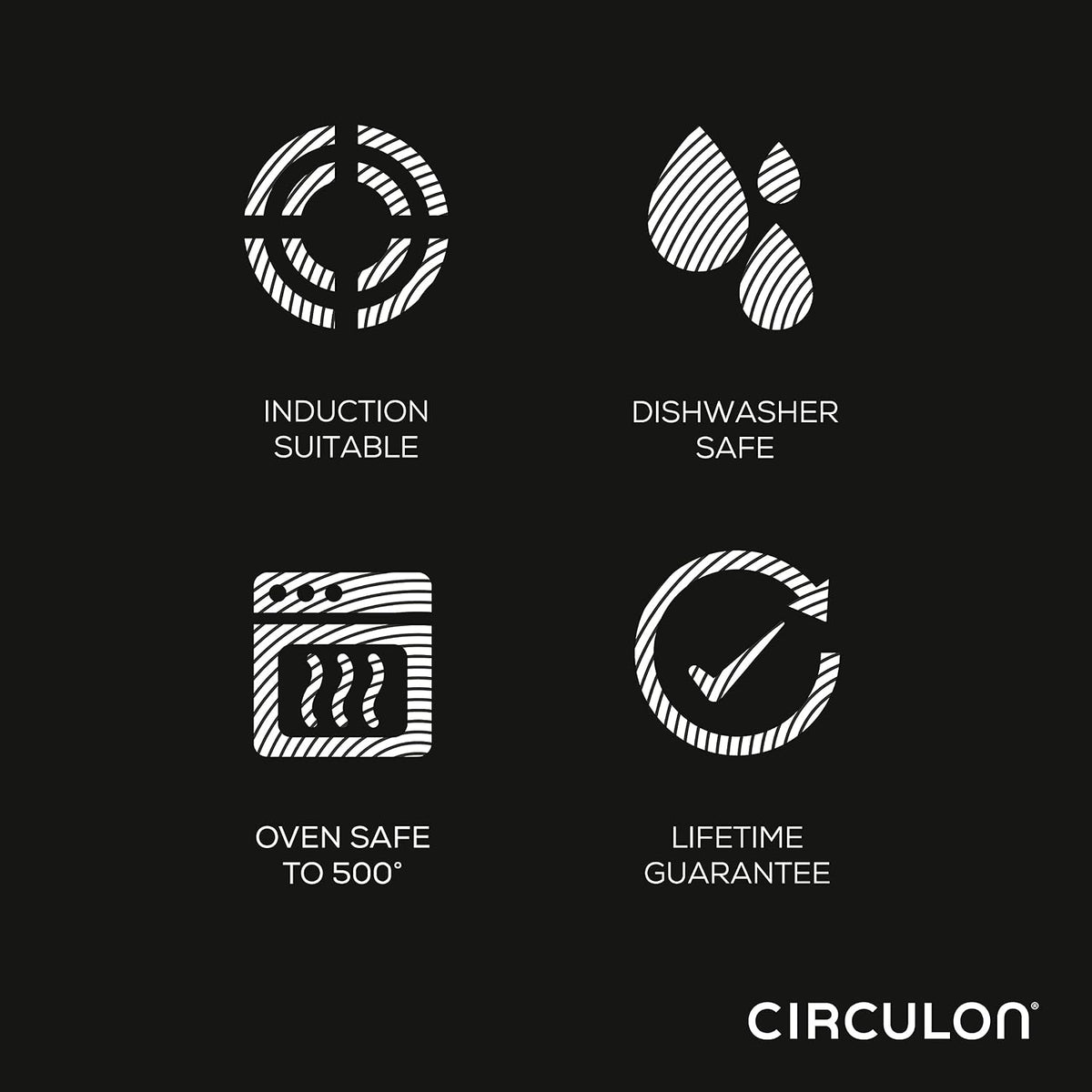 Circulon Clad Stainless Steel Frying Pans/Skillet Set with Hybrid SteelShield and Nonstick Technology, 10 Inch and 8.5 Inch, Silver