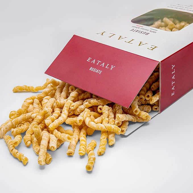 Eataly Italian Busiate Pasta Noodles - 500g (17 oz.) Box -Authentic Durum Semolina Wheat - Made in Italy- Dried Pasta for Gourmet Dining, 1 Pack