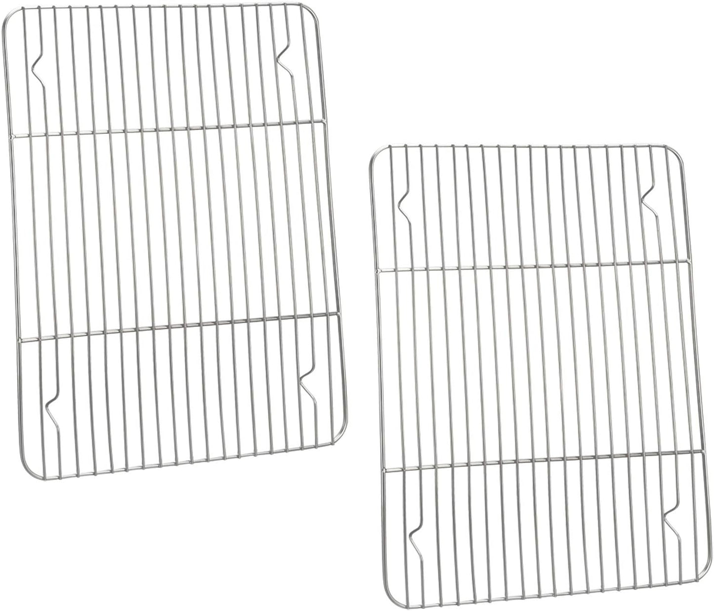 P&amp;P CHEF 4 Pcs Baking Wire Rack for Cooling, 11.6 Inch | Rectangle Cooling Racks for Cooking and Roasting, Fit for Oven Pan, Healthy &amp; Non-Toxic, Rust Free &amp; Dishwasher Safe