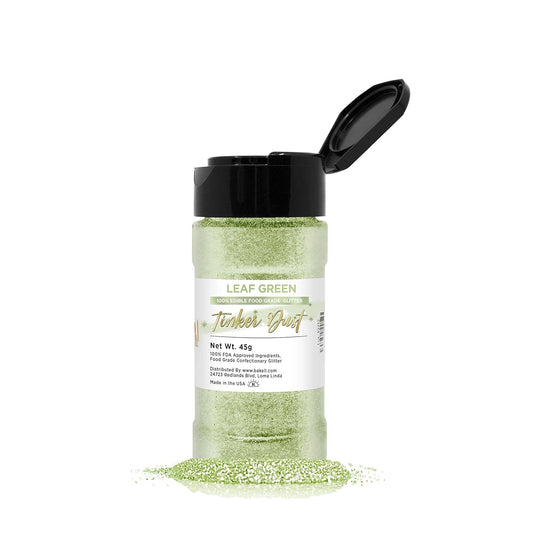 Leaf Green BAKELL Edible Glitter, 45 Grams | TINKER DUST Edible Glitter | KOSHER Certified | 100% Edible Glitter | Cakes,
