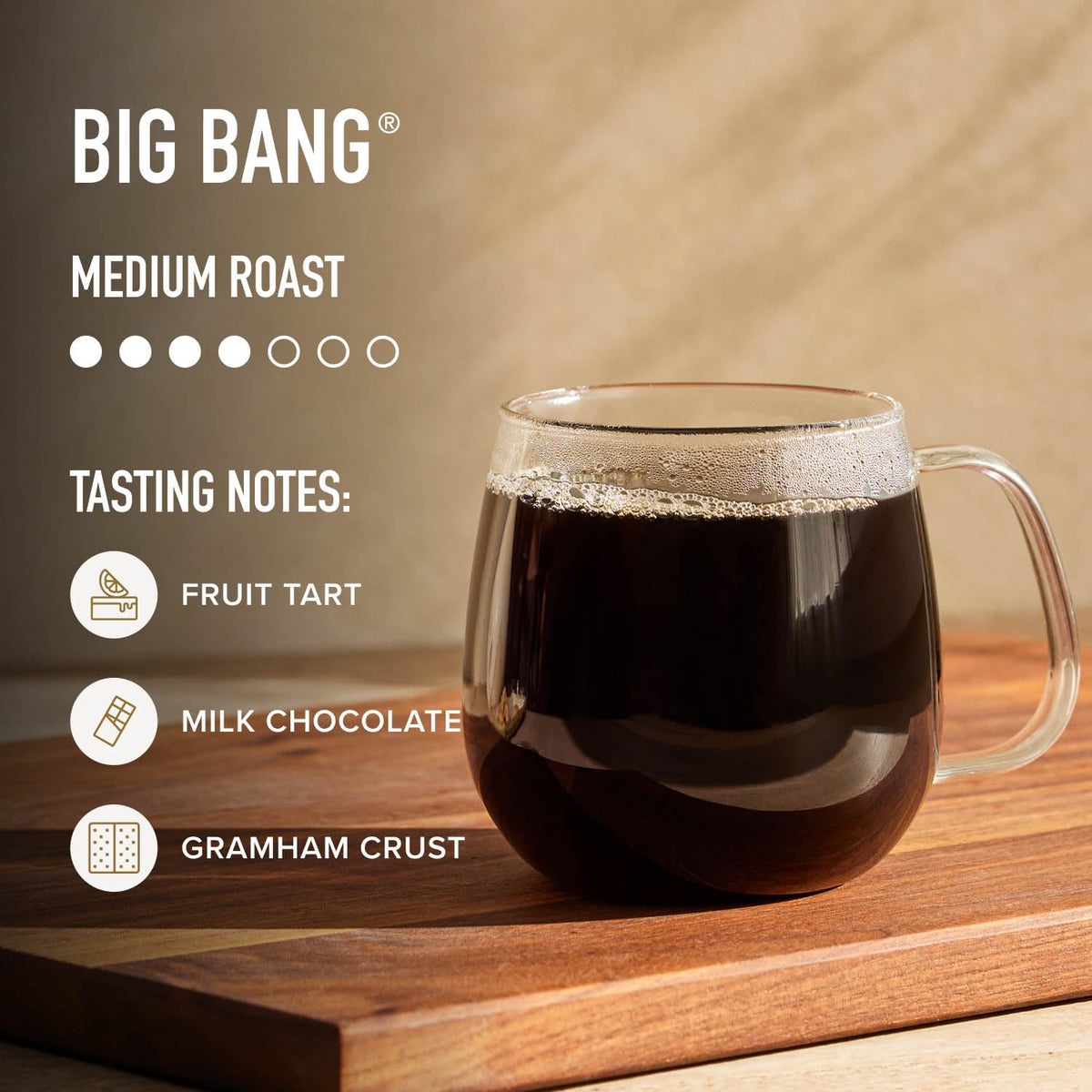 Peet's Coffee Medium Roast Ground Coffee | Big Bang | 36 Ounces | 2 Bags