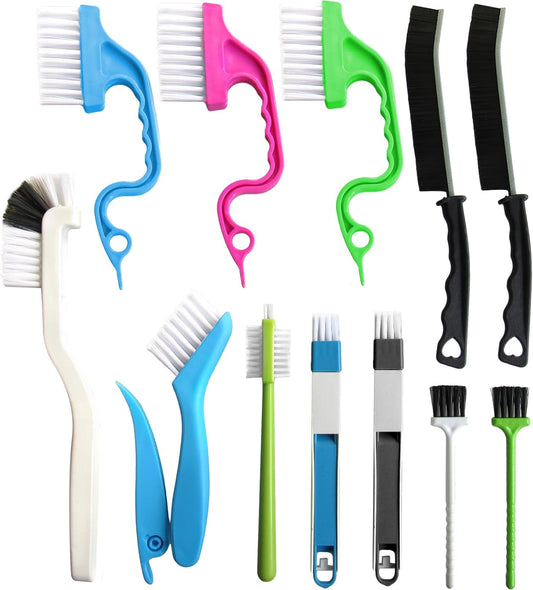 12Pcs Small Cleaning Brush, Crevice Gap Cleaning Brush,Door Window Track Groove Corner Crevice Cleaning Brushes for Cleaning