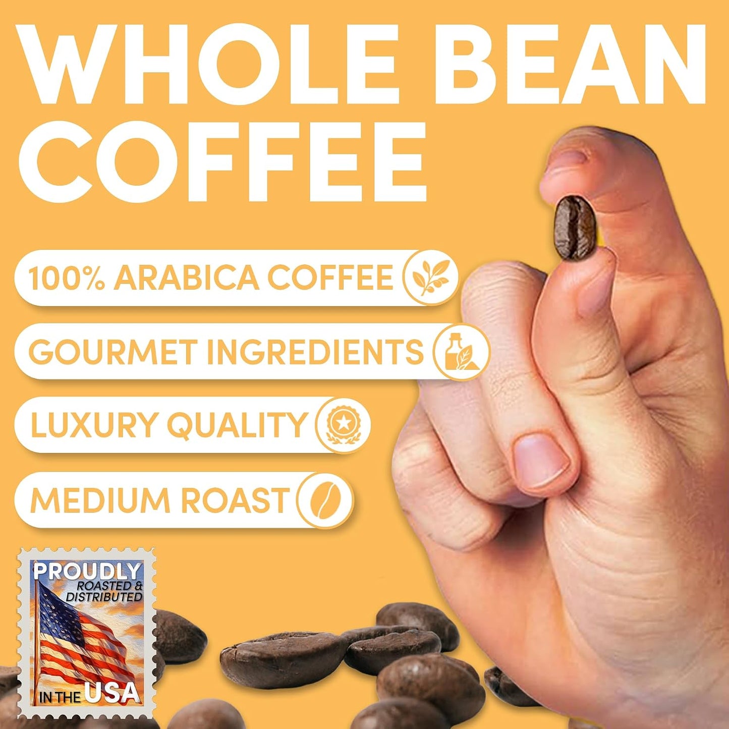Sarasota Coffee Whole Bean Signature House Breakfast Blend | Medium Roast Gourmet Coffee Beans | Low Acid, Mold Free, Specialty Grade Bulk Beans | 5lb (80 oz)