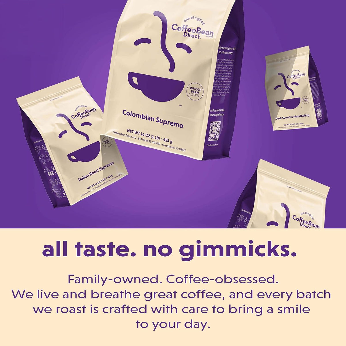 Coffee Bean Direct French Roast, Ground, 5lb Bag | Dark Roast, Bold Blend, Ground for Drip or Pour Over