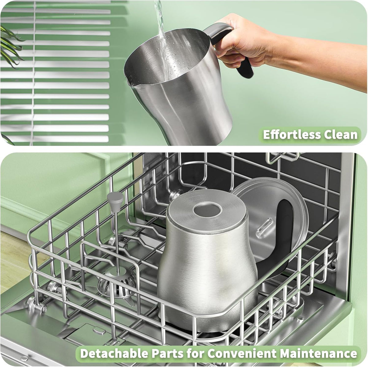 Maestri House DualFro 600 Milk Frother and Steamer 21oz/600mL | Variable Temp 4 Settings &amp; 3 Froth Levels, Memory Function for Latte Cappuccino Hot Chocolate, Dishwasher Safe,Brush Included