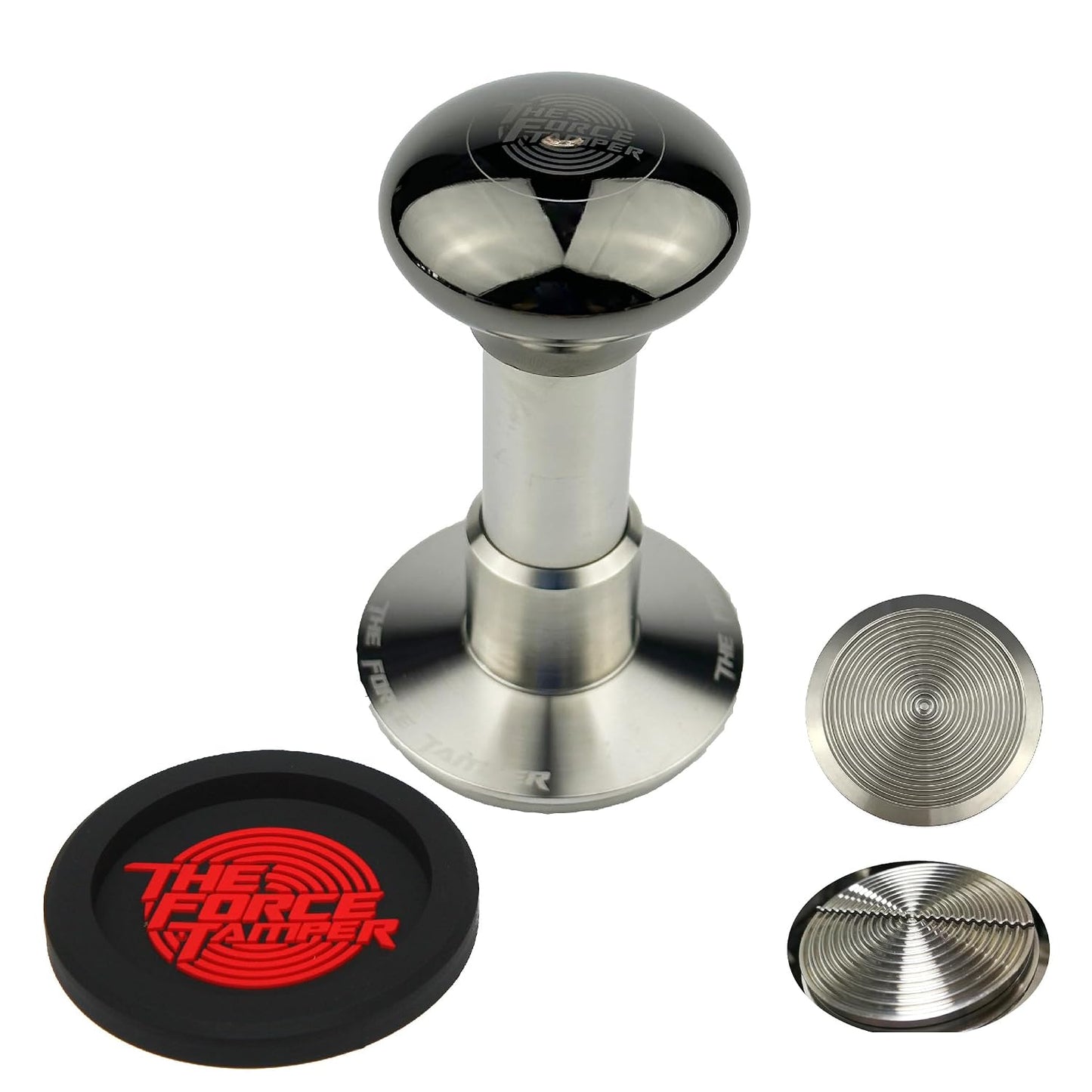 58.35mm C-Ripple Dis Set Black Mirror Jellyfish AL Handle Coffee Tamper | Automatic Impact Adjustable Constant Pressure and Auto-leveling five sizes and eight combination sets are available