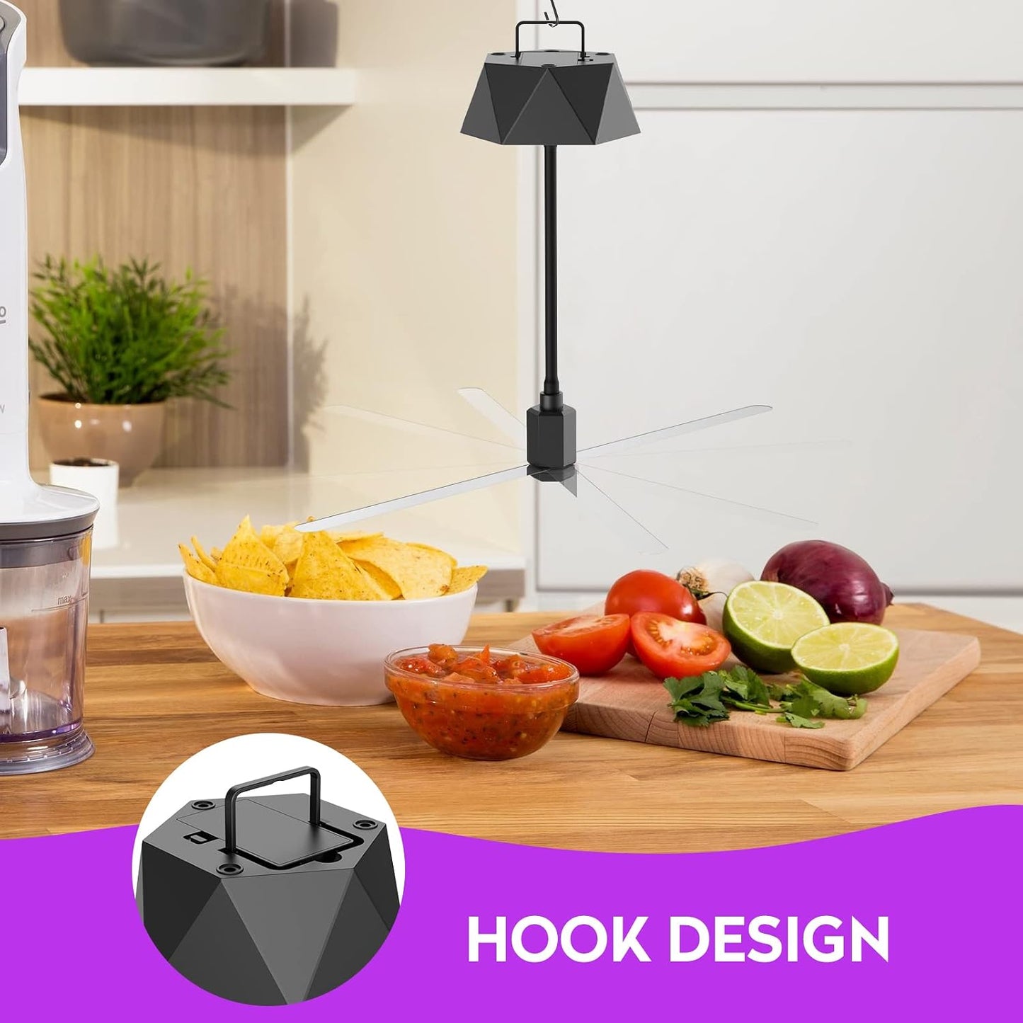 Fly Fans for Tables, Fly Repellent Fan Outdoor Indoor Keep Flies Away, Fly Repellent Fans for Tables with Holographic Bl