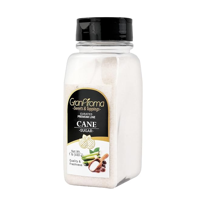 GranAroma Cane Sugar, Pure Sweetness, Ideal for Baking & Beverages (1 Pound)