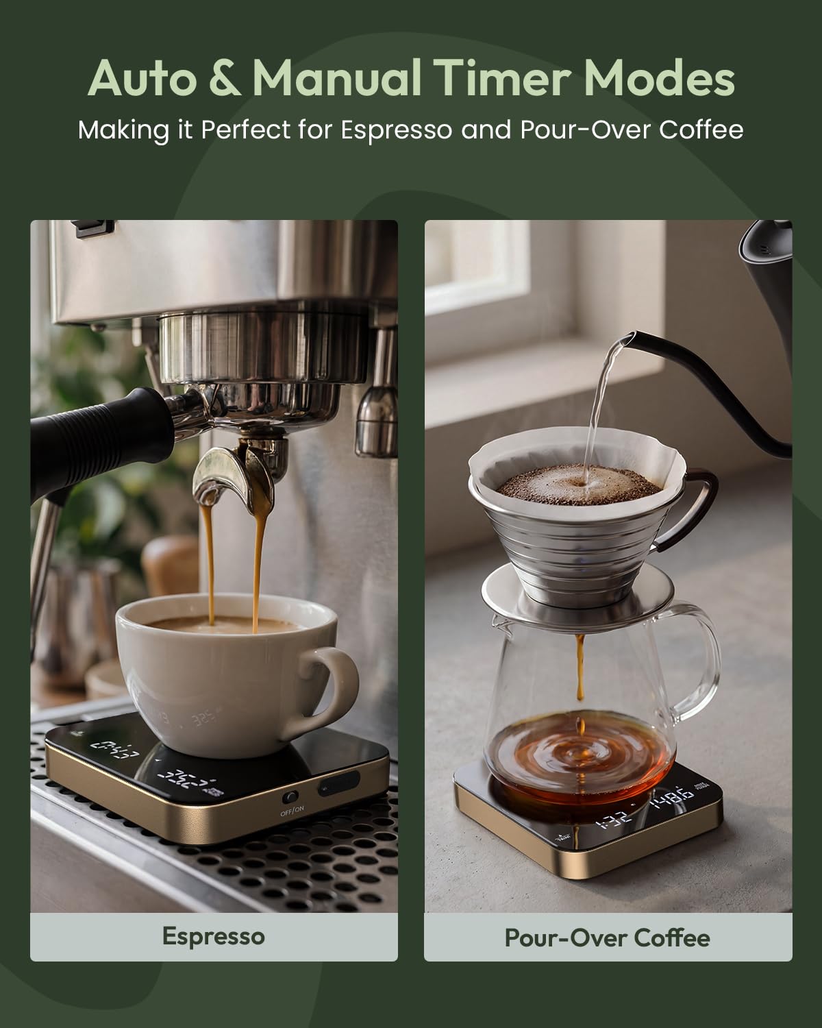 Maestri House S2 Espresso Coffee Scale with Timer 0.1g Precision Shot Scale