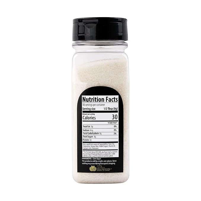 GranAroma Cane Sugar, Pure Sweetness, Ideal for Baking & Beverages (1 Pound)