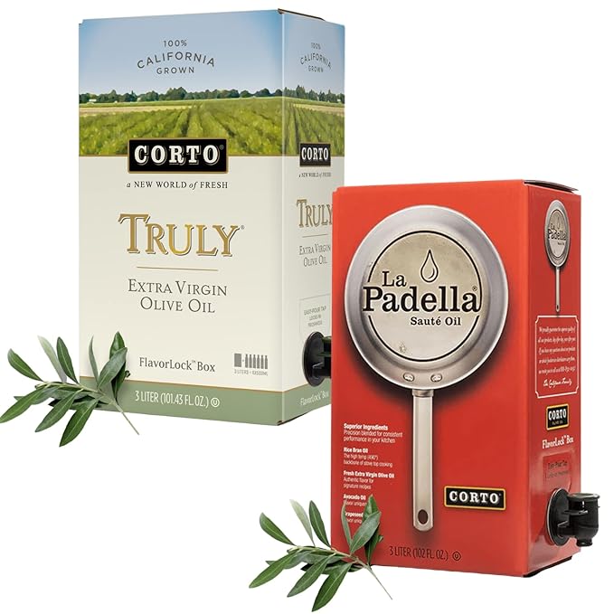 Corto TRULY® & La Padella® | Chef Bundle | 100% Extra Virgin Olive Oil | Floral Notes | Cold Extracted in State-of-the-Art Mill | Straight from Official Corto Olive Groves & Oil Producer
