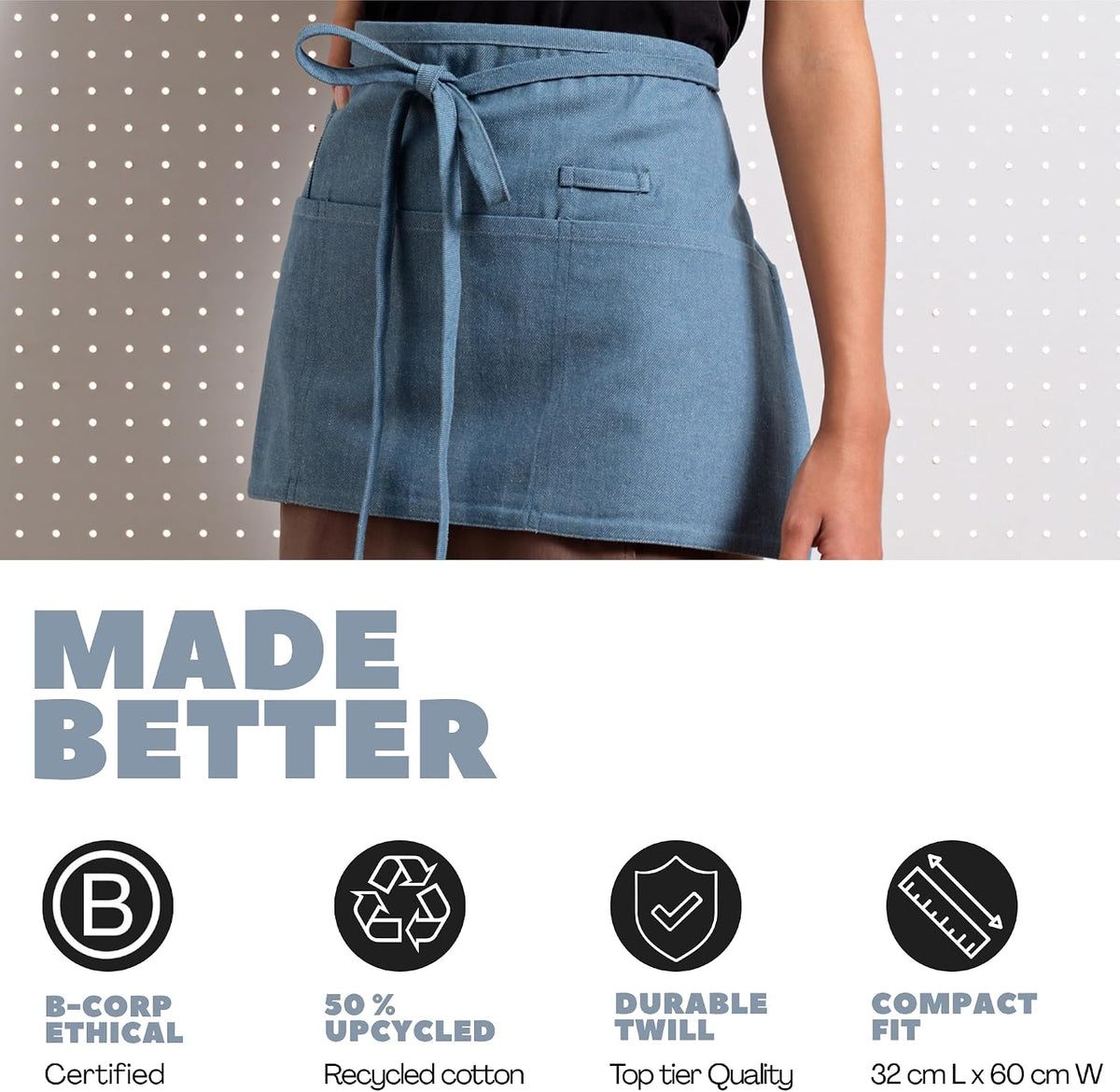Chef Waist Aprons for Women with Pockets, Adjustable Cooking Aprons