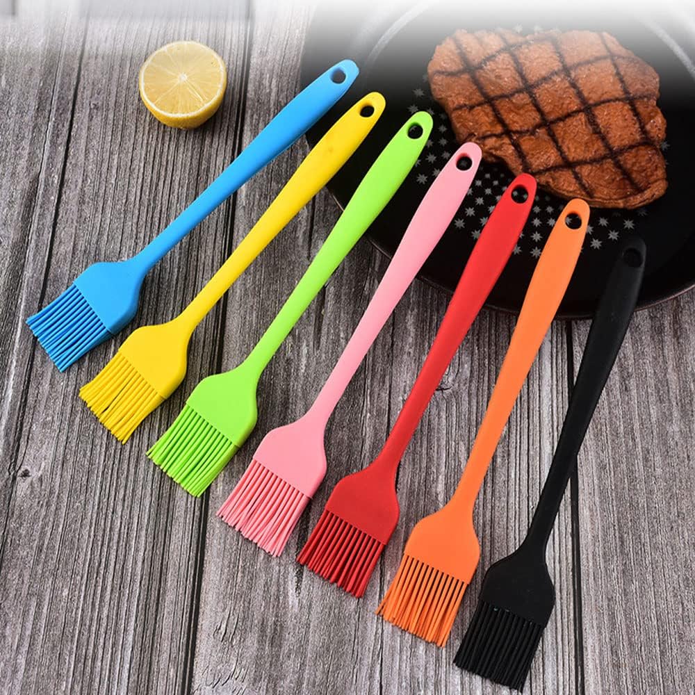 Silicone brush, Oil Brush for BBQ Kitchen Cooking Baking and Grilling (4 PCS,black)