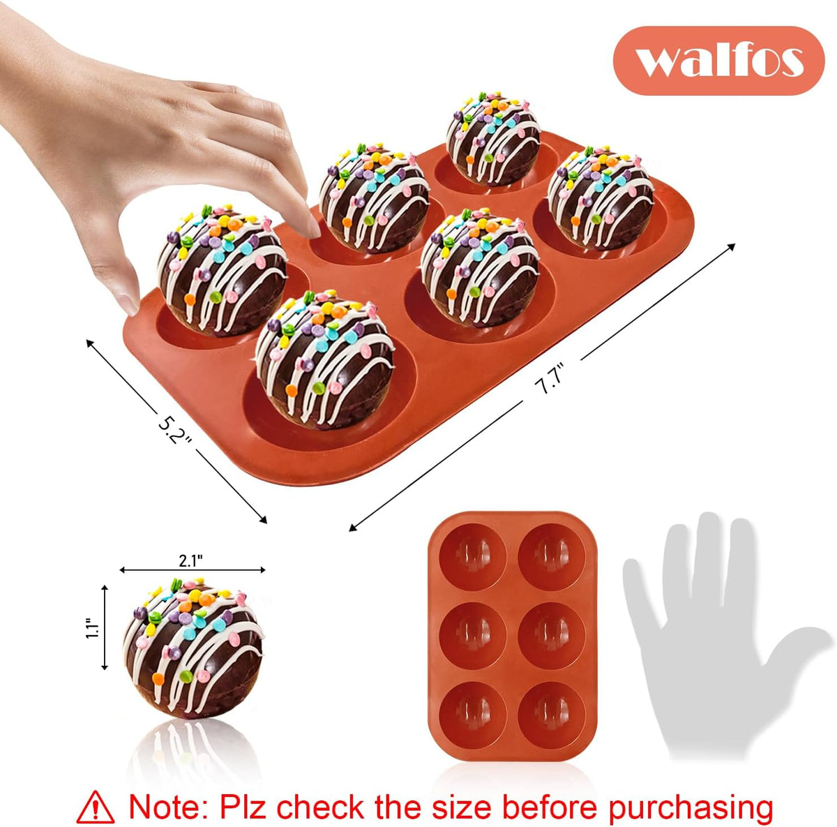 Silicone Hot Chocolate Bomb Mold Medium Semi Sphere Mold