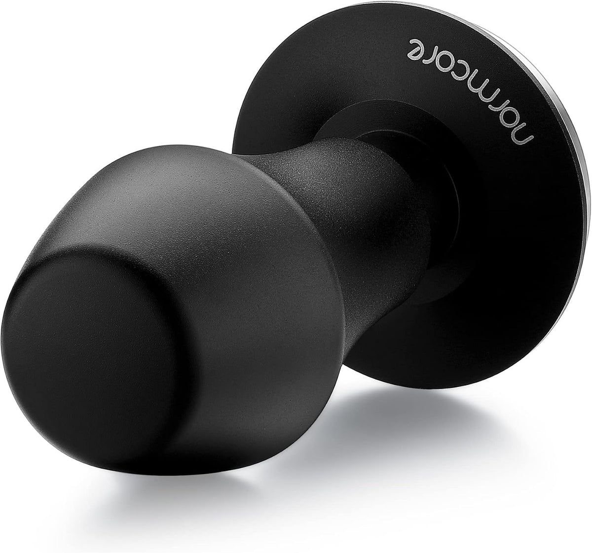 Normcore 45.5mm Spring Loaded Coffee Tamper V4 Fits Flair Pro, Pro 2, 304 Stainless Steel Flat Base, Ergonomic Anodized Aluminum Handle, Black