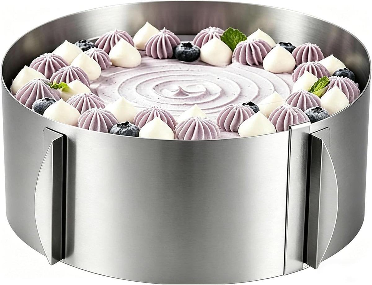 DATANYA Cake Rings Mousse Mold Adjustable 6 to12 Inch Stainless Steel Round Cake Molds for Baking Pastry, Cake Baking Supplies