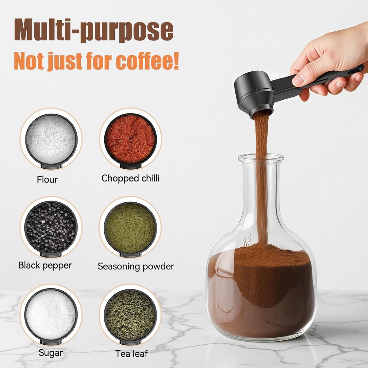 CAPMESSO Coffee Scoop for Reusable K Cup: Funnel Easy Filling Coffee Pods