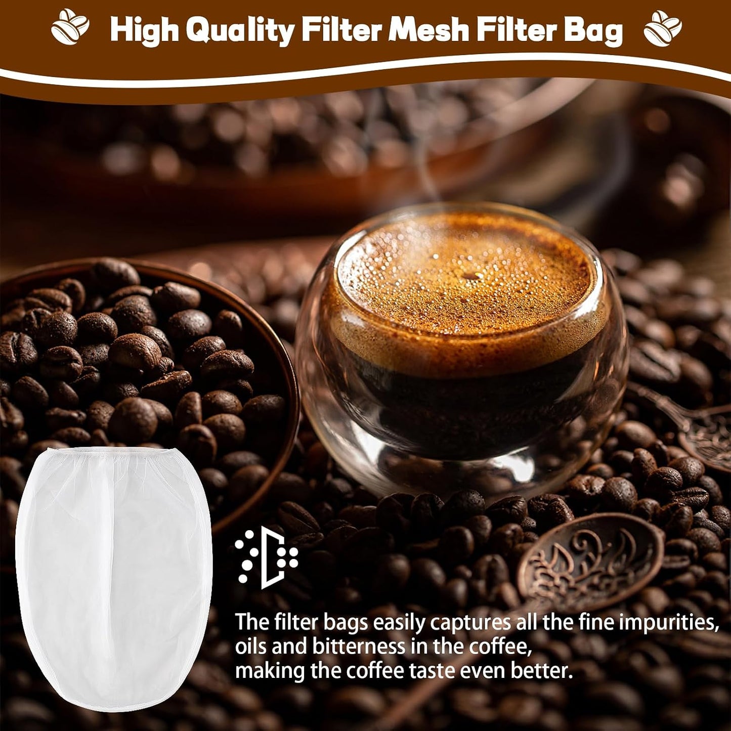 Alocs Cold Brew Coffee Filter Bag Compatible with Toddy Cold Brew System for 5 Gallon Commercial Brewers, Filter Bag for Coffee Grounds &amp; Ice Tea - Quick Drain, Washable &amp; Reusable (2 Pack)