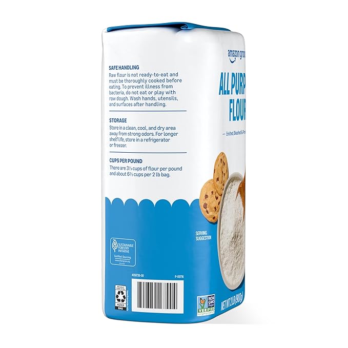Amazon Grocery, All Purpose Flour, 2 Lb (Previously Amazon Fresh, Packaging May Vary)