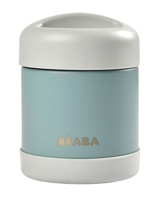 Beaba Stainless Steel Insulated Food Jar 10 oz, Kids Thermos, Lunch Containers, Leakproof, Wide Opening, Suitable for Hot