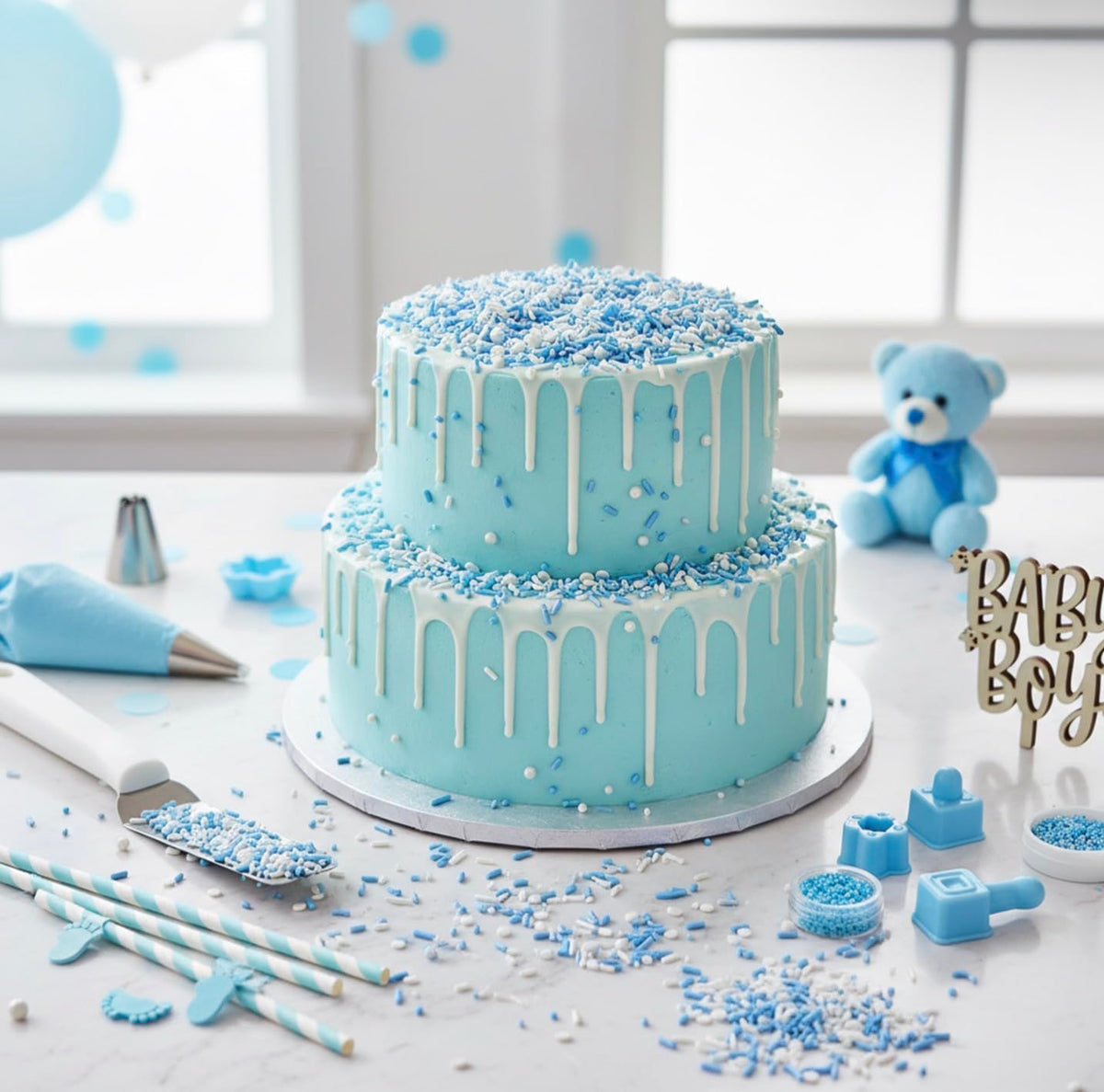 Manvscakes, No Artificial Dyes, Blue Sprinkles, Natural Sprinkles, Gluten Free, Birthday Sprinkles, Blue Cake Decorations, Star Sprinkles, Cookies, Fondant Cake, Natural Dessert Toppings, 3oz