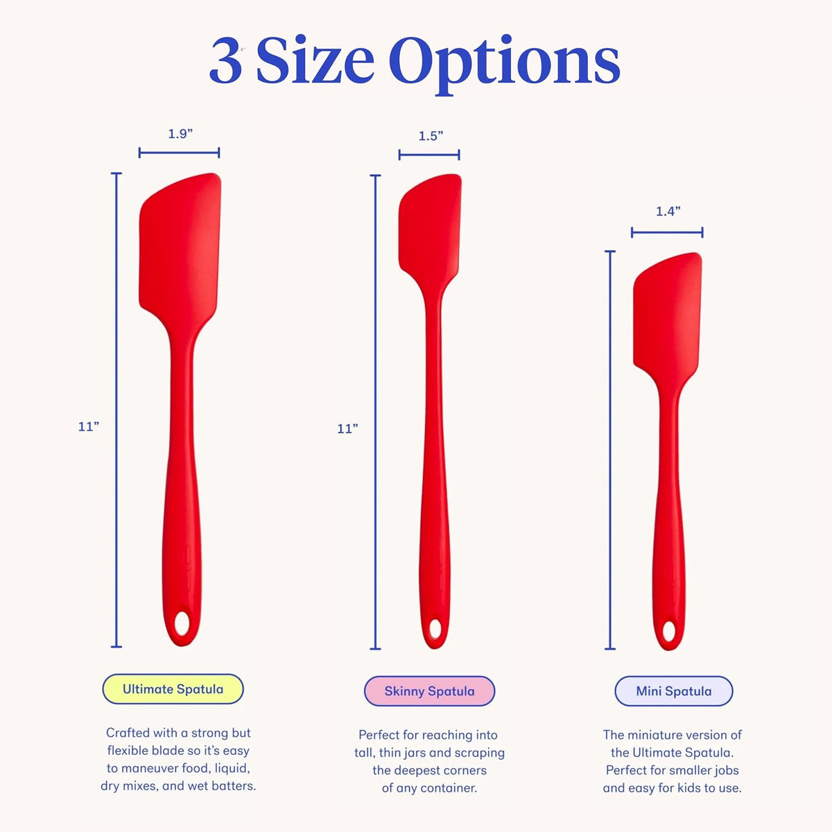 GIR Premium Silicone Seamless Spoonula – Mini, Red