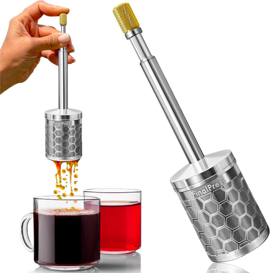 Original Coffee & Tea Maker – Portable Stainless Steel Micro French Press – Patented 3-in-1 Technology for Hot, Iced & Cold Brew – Perfect for Home