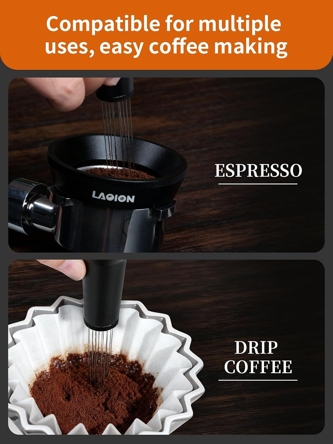 WDT Tool Espresso Distribution Tool with 10*0.25mm Stainless Steel Needles