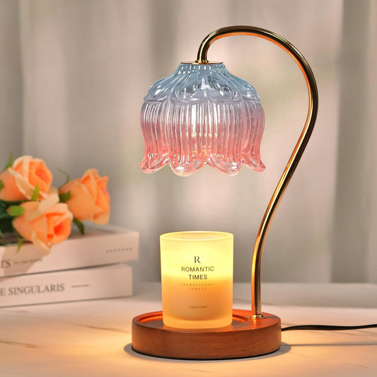 Dimmable Candle Warmer Lamp with Timer, Electric Candle Warmer Lamp, Women Christmas Gifts, Flower Candle Lamp Warmer for