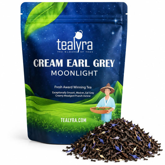 Tealyra | Cream Earl Grey Moonlight Loose Leaf Black Tea, 200g (7 oz)