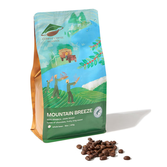 Conihat Whole Bean Coffee - 100% Vietnamese Premium Arabica, Dark Roast, Chocolate & Fruity Notes, Sweet Finish, Low Acid,