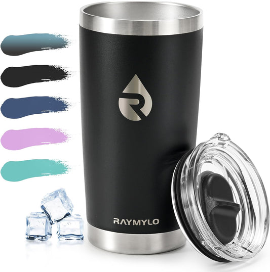 20 oz Coffee Tumbler - Insulated Stainless Steel Travel Mug for Hot/Cold, Spill Proof with BPA-Free Detachable Lid, Coffee