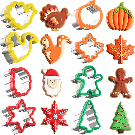 Fall Thanksgiving Cookie cutters Set 8 Pieces