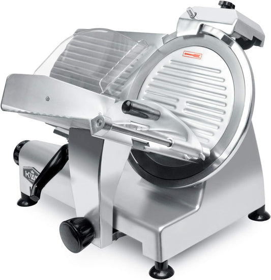 KWS Commercial 420W Electric Meat Slicer 12" Frozen Meat Deli Slicer Restaurant and Home Use Stainless Steel Blade [ETL, NSF