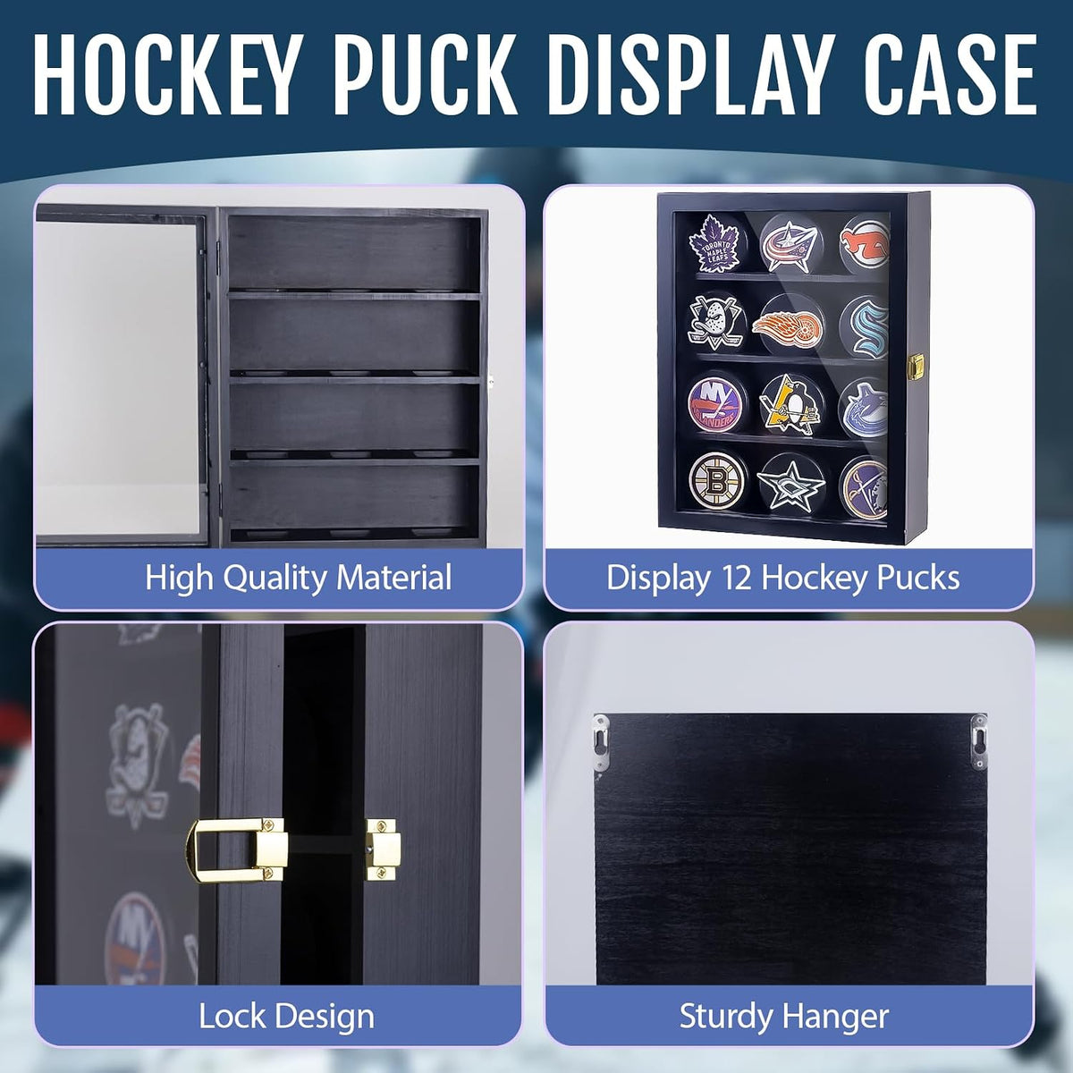 12pcs Hockey Puck Display Case