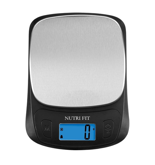 NUTRI FIT Ultra Slim Kitchen Scale Digital Food Weight Scale for Baking Cooking in Grams and Ounces Tare & Backlit LCD