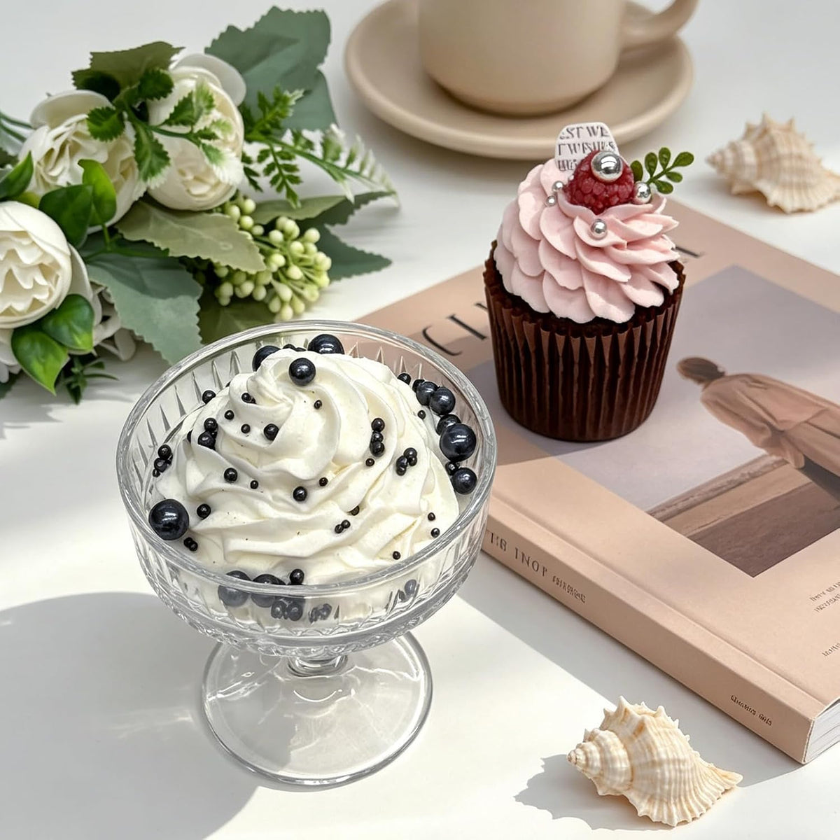 Silver Pearl Sprinkles for Cake Decorating, 6 Sizes Edible Pearls Sugar