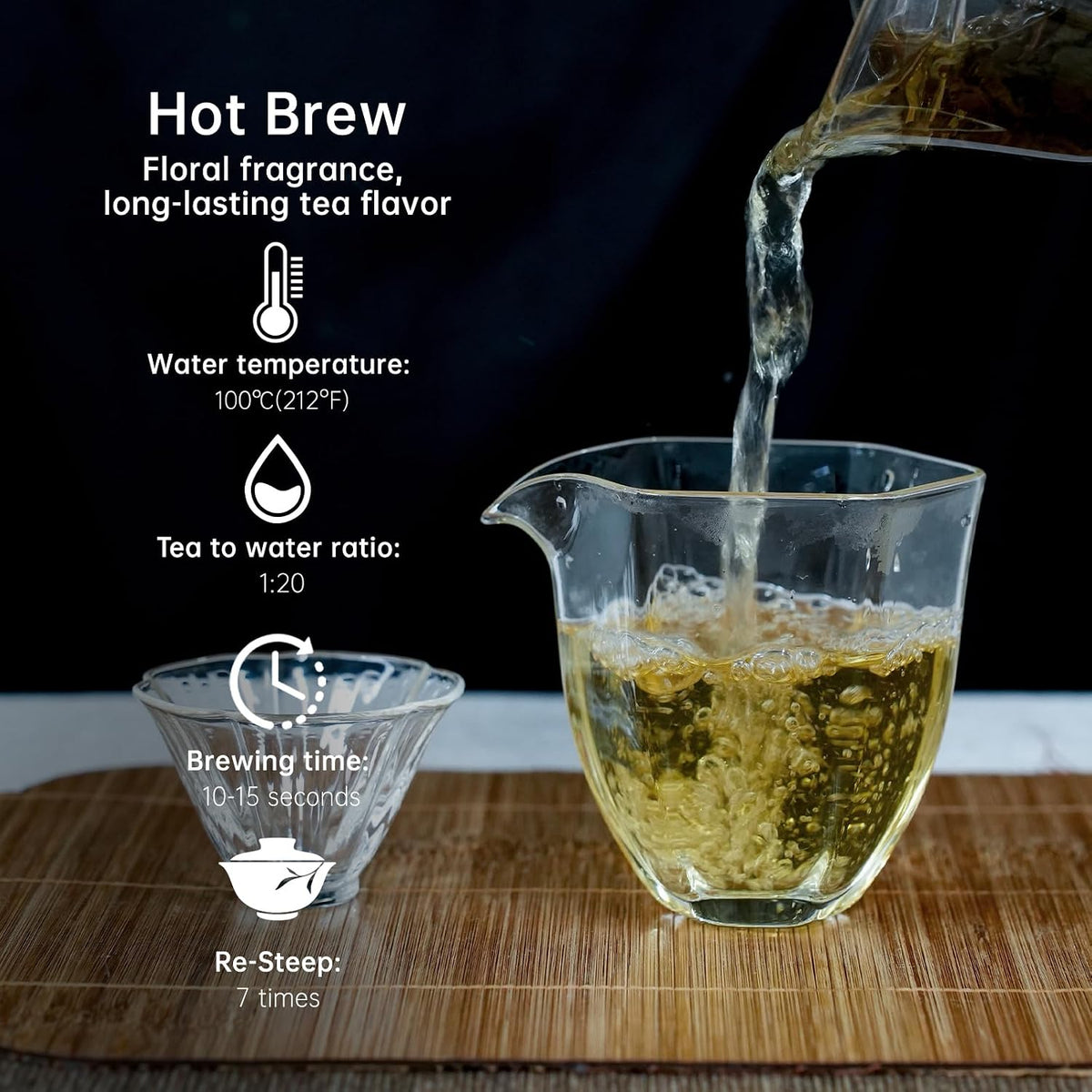 iTeaworld Jasmine Oolong Loose Leaf Tea, Natural Jasmine Aroma(3.5oz) | Up to 300 Cups|Tieguanyin Oolong Scented with Jasmine|No Sugar and Additives|Easy Mug Cold&amp;Hot Brewing