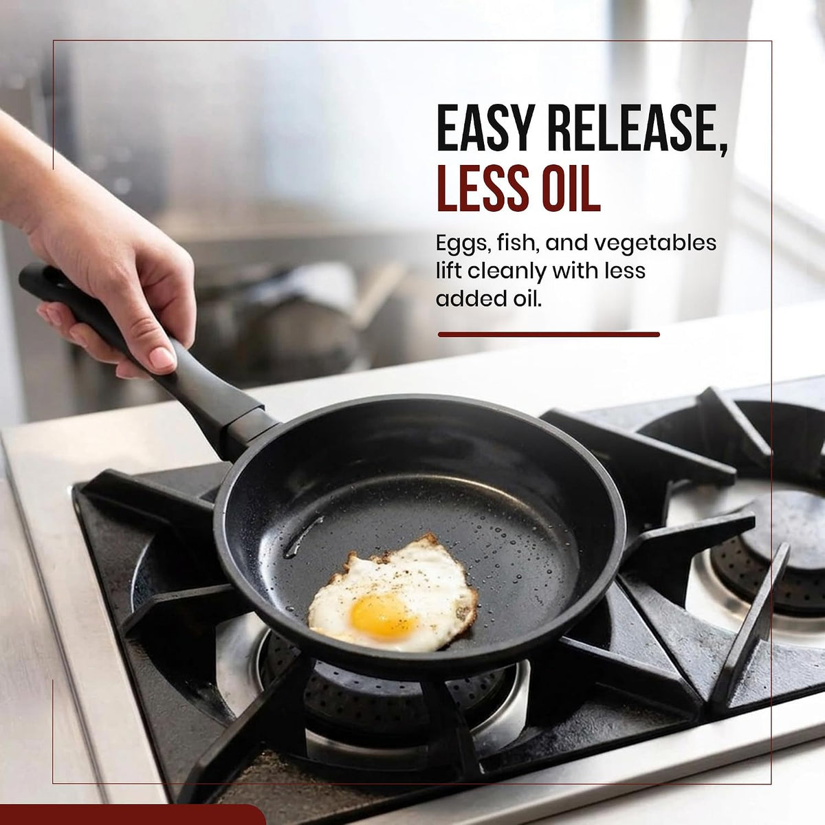 Alva Energy 8″ Ceramic Frying Pan – PFAS/PTFE-Free, Nonstick Skillet for Eggs & Small Meals – Lightweight, Induction & Oven Safe – Stay-Cool Handle, Scratch-Resistant, Dishwasher Safe