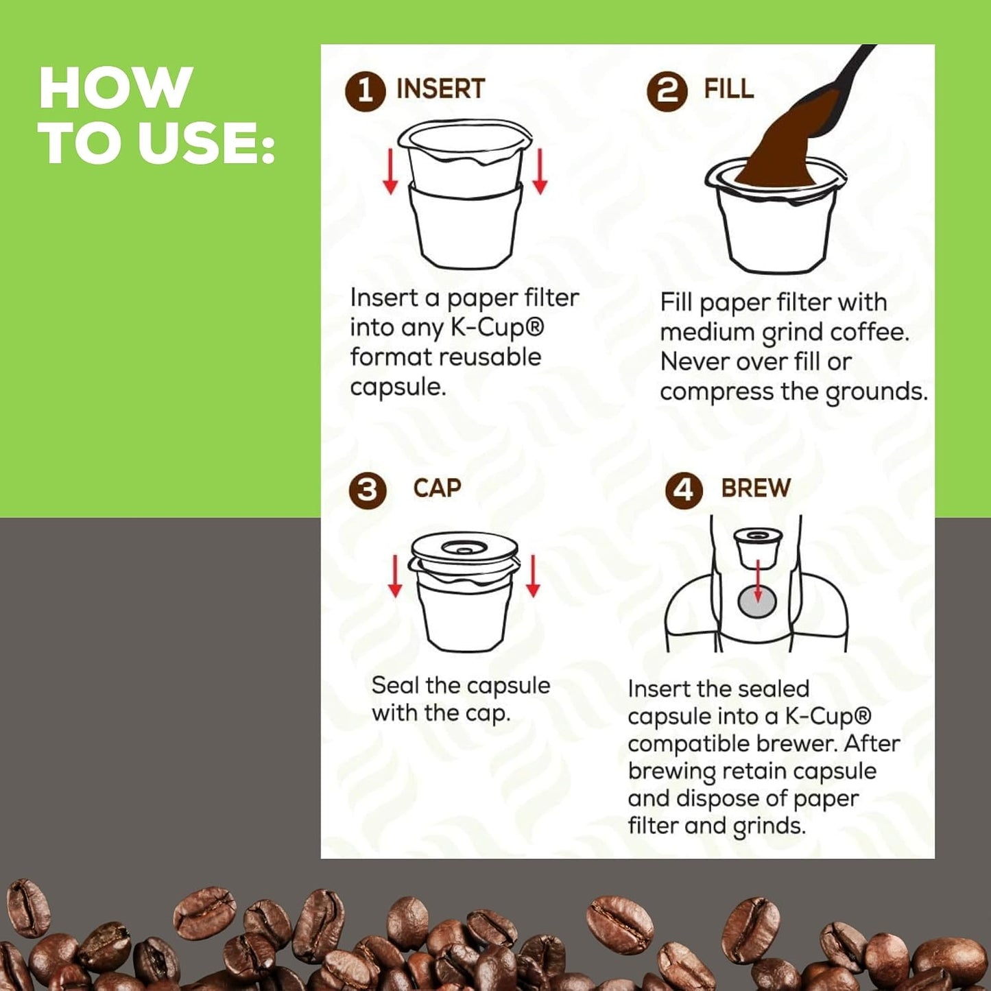 Perfect Pod Café Filters Paper Liners for Reusable K-Cup Coffee Pod, 400 Ct | Disposable Paper Liners, Fits Most Refillable Coffee Pods, Traps Sediment and Oils for Smoother Coffee and Easy Cleanup