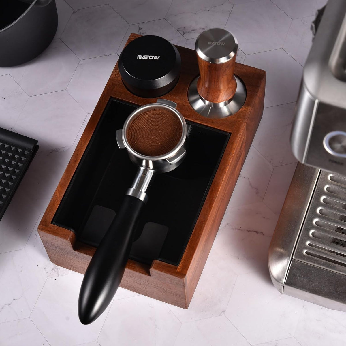 MATOW Spring Loaded Espresso Hand Tamper Fits Breville 54mm Portafilter